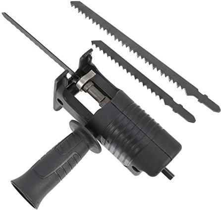 UKCOCO 1set Power Drill Adapter for Woodworking Drill Modified Converter Reciprocating Saw Attachment for Tree Pruning Curved Edges and Versatile Cutting Tasks Handle and Design