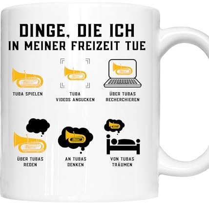 Tuba Tasse | Dinge, die ich in meiner Freizeit tue Tuba spielen | Tuba Geschenk Tubaspieler Tasse Tuba Kaffeebecher lustig