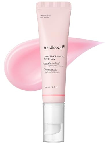 medicube Salmon DNA PDRN - Suero para ojos con péptido rosa con niacinamida y retinol de pureza del 99% para líneas finas, tono de piel desigual, cuidado de la piel coreano, 30 ml