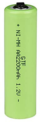 High Capacity Performance Battery, 1.2V Aa Rechargeable Battery 2200Mah Ni-Mh 1.2V Batteries With Welding Tabs Electric Shaver Razor Toothbrush Aa