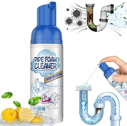 Foam Drain Cleaners,Foaming Drain Cleaners,Powerful Sink and Drains Cleaners Foams,Powerful Sink and Drains Cleaner Foam for Kitchen Sinks Bathtubs (1 Pcs)