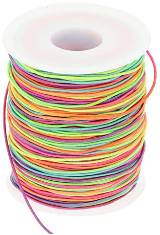 ULDIGI 1 rotolo Filo Elastico Colorato per Braccialetti e Creazioni Fai da Te Corda per Gioielli Materiale Resistente Ed Elastico per Collane e Bracciali Unici