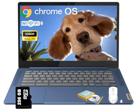 Lenovo IdeaPad Slim 3 Chromebook • 14'' FHD 250nits Display • MediaTek Kompanio 520 CPU (8-Core) • 4GB LPDDR4X • 64GB eMMC & 256GB Micro SD Card • Wi-Fi 6 • Chrome OS • Accessories