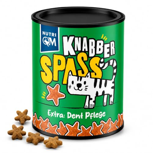 NutriQM® Knabberspaß Dent Pflege Katzensnack – 50g Knusprige Katzen Leckerlies mit Natriumhexametaphosphat & Geflügel – Unterstützung der Zahnpflege & Reduzierung von Zahnstein