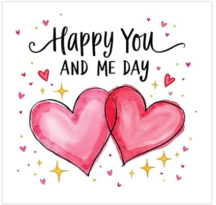 Anniversary Card (145x150 mm) Valentines day card for him Happy You & Me Day Wedding anniversary card for him Heart cards Romantic Greeting Card for husband, wife, girlfriend, boyfriend, couples