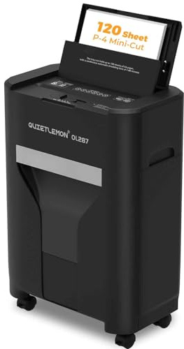 Trituradora de Papel con Alimentación Automática, 60 min Continuo, Nivel P-4, Destructora Eléctrica, Papelera 20L, para Oficina/Casa/Industrial/Hogar