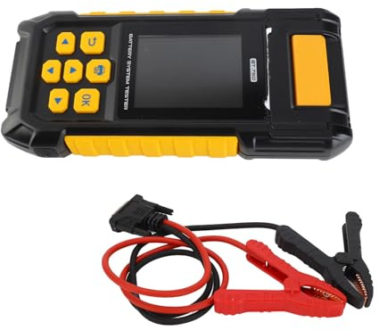 Halearo Tester di batteria digitale da 12 V con stampante integrata per uso automobilistico, supporto in diverse lingue