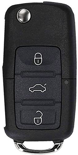 Liamgate Ersatz Schlüssel passend für VW Seat Skoda Schlüssel Gehäuse mit 3 Tasten passend für Fabia Golf Beetle Jetta Passat Variant Santana Bora 4Motion R32 Polo