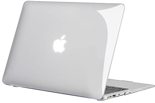 TECOOL Cover compatibile con vecchio MacBook Air 13 Pollici 2010-2017 (A1466 1369), Custodia Rigida Protettiva Sottile in Plastica Superficie Liscia, Cristallo Trasparente