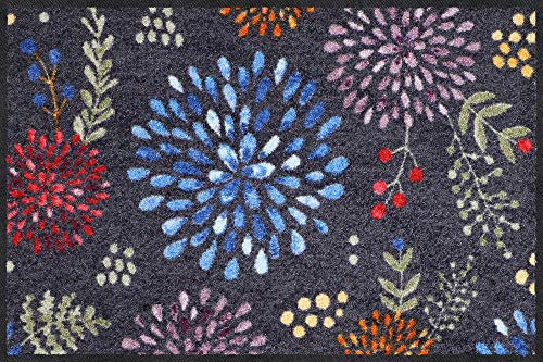 Salonloewe Fußmatte Blumenregen bunt Größe 50x75 cm