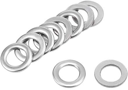 sourcing map 50 Pcs 4mm x 7mm x 0,8mm Rondelle Plate en Acier Inoxydable 304 pour Boulon à Vis