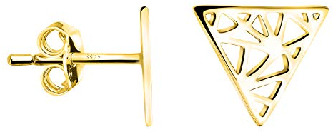 SOFIA MILANI - Damen Ohrstecker 925 Silber - vergoldet/golden - Dreieck Geo - 20444