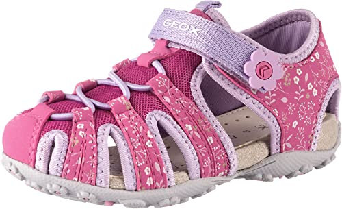 Geox JR Roxanne B, Sandali a Punta Chiusa Bambina, Rosa (Fuchsia/Lilac C8257), 27 EU