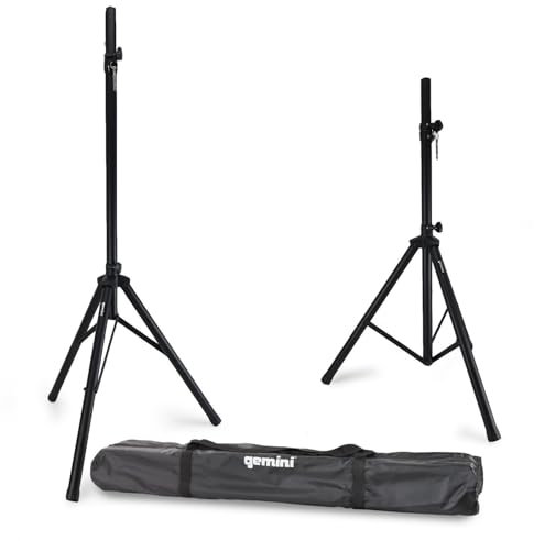 Lot de 2 supports trépieds d'enceinte GEMINI avec leur sac de transport - ST-PACK