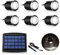Martll LED Solar Einbaustrahler, 6er Set LED Einbauleuchten IP67 Wasserdicht LED Außenbeleuchtung,Badestrahler,Deckenstrahler für Garten, Hofstufen, Treppe, Terrasse, Boden (Natürliches Weiß)
