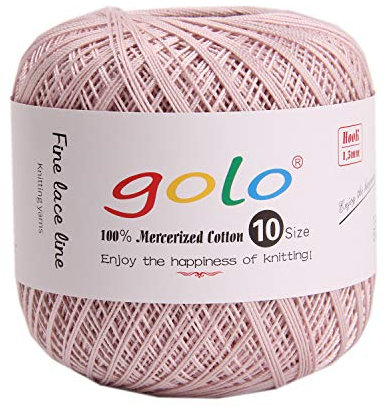 golo Strickgarn häkelgarn stärke 10 handgestricktes Häkelgarn Fleisch Pink 123
