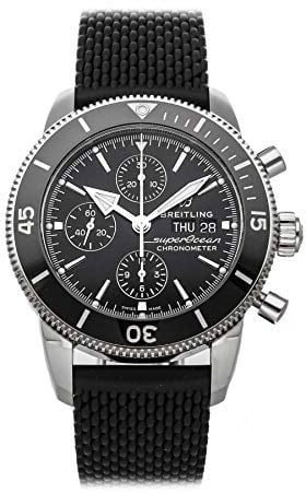 Breitling Superocean Herren-Armbanduhr, mechanisch, automatisch, schwarzes Zifferblatt, A13313121B1S1 Chronograph, Chronograph