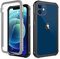 ROSEHUI for iPhone Xr Case Full-Body Rugged Clear Phone Case with Built-in Screen Protector Heavy Duty Shockproof Cover for iPhone Xr Grey