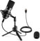 VONYX CM300B Microfono Streaming con Treppiede - Nero, Micro USB Professional, ideale per Gaming, Streaming o per realizzare contenuti Youtube e Twitch