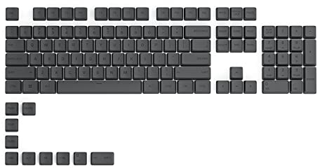 Glorious Gaming 115x GPBT-Keycaps - Cherry-Profil, äußerst widerstandsfähiger PBT-Kunststoff, optisch EIN Blickfang, überragende Akustik, Originalschrift, US Layout - Schwarze Esche