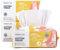 POMPOM LIFE Lot de 300 lingettes sèches douces 100 % coton, non parfumées, extra douces, jetables pour le visage, peaux sensibles, démaquillantes