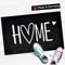WELLMODA® Fussmatte I Home I Waschmaschinen geeignet & rutschfest I Fußmatte für aussen & innen I Türmatte & Türdeko, in 40x60 cm schwarz