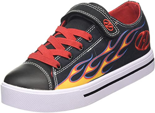 Heelys X2, Zapatillas de Deporte, Black/Yellow/Red Flame, 32 EU
