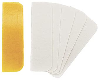 Pack of 24 Fire Essentials 100 x 30 x 1.0mm MAP Radius Corner Self Adhesive Intumescent Hinge Pads