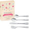Maverton Set de Couvert Enfant personnalisé dans boîte en bois imprimée - Thème Animal - Cadeau Naissance Fille - Cadeau personnalisé Bebe Naissance filles - Cadeaux bébé - Coutellerie gravée -ÉTOILES