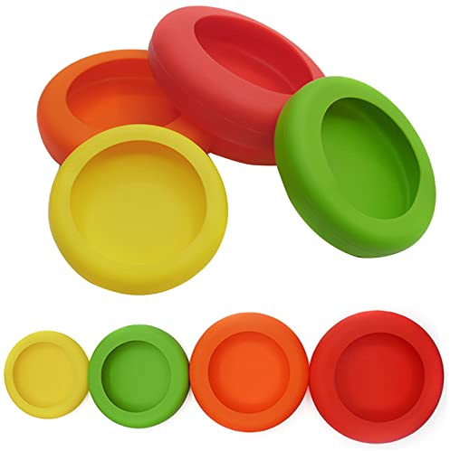 TheStriven 8 Stück Silikondeckel Frischhalte Deckel Universal Silikon Frischhalte Deckel Dosendeckel Frischhaltedeckel Silikon Wiederverwendbar Stretch Deckel für Lebensmittel,Becher,Dosen,Obst
