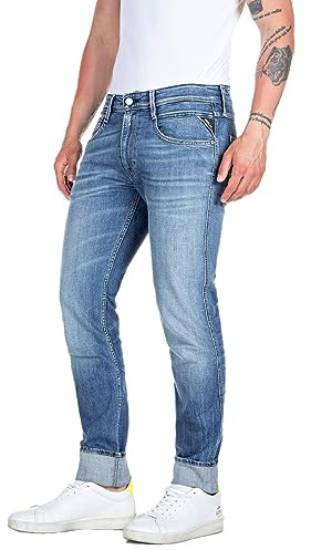 Replay Herren Jeans Anbass Slim-Fit, Medium Blue 009-2 (Blau), 31W / 32L