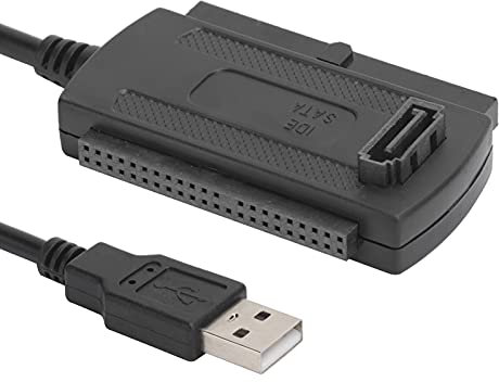 Adaptateur USB vers IDE SATA, Câble Convertisseur USB 2.0 vers SATA PATA IDE 2.5 3.5 SSD, Adaptateur de Disque Dur USB Série vers Parallèle pour 2000/ME/XP/Vista/7/OS X