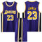 2 Pièces Maillot Basketball Enfant/Adulte 2023, Maillot sans Manches + Pantalon Court, Violet 4XS