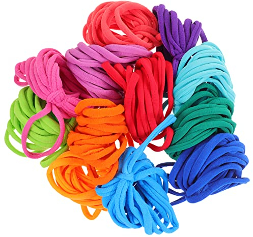 HOMSFOU Pot Holder Weaving Loom Kit 192 Pcs Loom Loops Refill for Boys and Girls Non-fading Elastic for Creative Projects