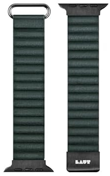 LAUT Novi Luxe, Armband für Apple Watch 42/44/45/49 mm, Kunstleder, grün