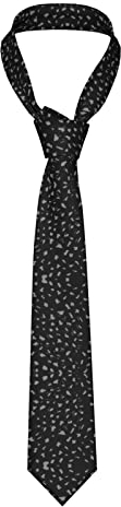 FAIRAH High Heel Schuhe bedruckte Herren-Krawatte, perfekt für tägliche Outfits, Schwarz-Weißer Leopardenmuster, Einheitsgröße