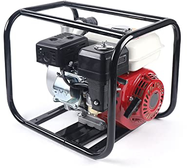 210cc Petrol Engine Water Pump 4 Stroke Gasoline Water Pump Dirty Water Pump High Power Pump 210CC 6.5HP Water Transfer Pump for Garden Irrigation, Fish Pond Cleaning and Swimming Pool Cleaning