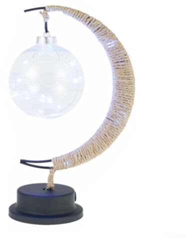 URPIZY Mondlampe, hängende LED-Mondlampe, Nachtlicht mit Ständer, Mondlampe, Halbmond-Kugel, Tischlampe für Mutter, Schlafzimmerlampe, neues Zuhause, Stimmungslampe (warmes Licht)