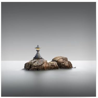 artboxONE Poster 60x60 cm Natur Takeshima Lamp hochwertiger Design Kunstdruck - Bild Asien Asien Beleuchtung