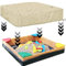 Sandpit Cover Waterproof Dustproof UV Protection Square Pool Cover with Drawstring Sandbox Cover Avoid The Sand And Toys Contamination,125×125cm,Beige