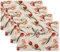 TANYIYI Tischsets 4er Set, 45 x 30 cm, 60% Polyester, 40% Baumwolle, mit Tulpenmuster