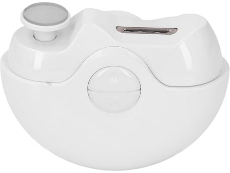Coupe-ongles électrique automatique rond anti-pincement, rechargeable par USB, sécurité pour bébés, enfants, adultes et personnes âgées (WHITE)