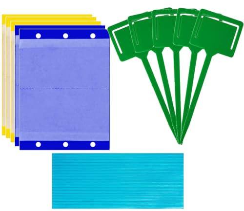 FANXIYA 50 Stück Blautafeln und Gelbtafeln, Blau- und Gelbsticker Schutz vor Thripse, Trauermücken and Fliegende Schädlinge und gegen kleine Fliegen, Insektizidfreie Klebefalle (Blau+Gelb 14x10)