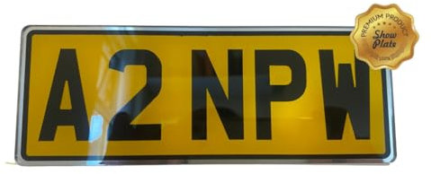 Motorbike Show Plate 3x8 (Non-Road Legal), Double Borders, Quad/Bike/ATV/Scooter/Off Road Enduro Motobike