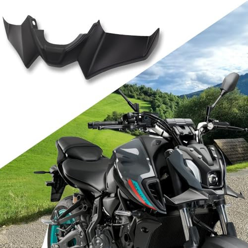 Moto Sport Downforce Naked Spoiler anteriore Aerodinamico Ala Deflettore Estensione Carenatura Cowls Per YAMAHA NUOVO MT-07 2021 2022 2023 MT07 21-23 (Nero)