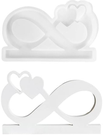 QZKJQDD Silikonformen Gießformen, Kerzenformen Zum Gießen, Gießformen Silikon, Silikonform Herz, Silikonform Kerzenhalter, Herz Giessformen Silikon, Gipsformen Zum Gießen,Gießform(Bänder und Herzen)