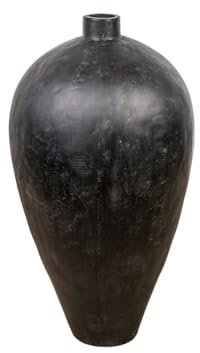 Alexandra House Living Vaso da pavimento nero ceramica 45 x 85 x 45 cm