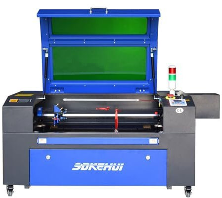 otmechl 100W CO2 Laser Graviermaschine Lasergravurmaschine 700mmx500mm,Laser Cutting Engraver Graveur,Autofokus,Duale Gravurplattformen, LightBurn-kompatibel, Laser Engraving Maschine
