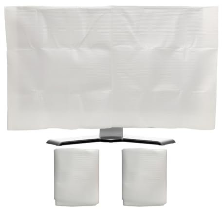 2 Pack Foam Flat Screen TV Cover Fits Up to 80L x 48W Flat Screen TV，80-85 Inch Television Foam Cover for TV Protection During House Moving, Storage, or Home Renovation