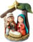 Krippenblock mit Heiliger Familie – Niedliche Kinderkrippe mit Josef, Maria und JESUSKIND [15 cm hoch] – Festliche Deko fürs KINDERZIMMER